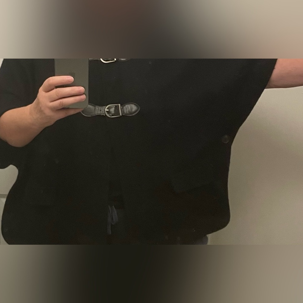 Black Wool Cape